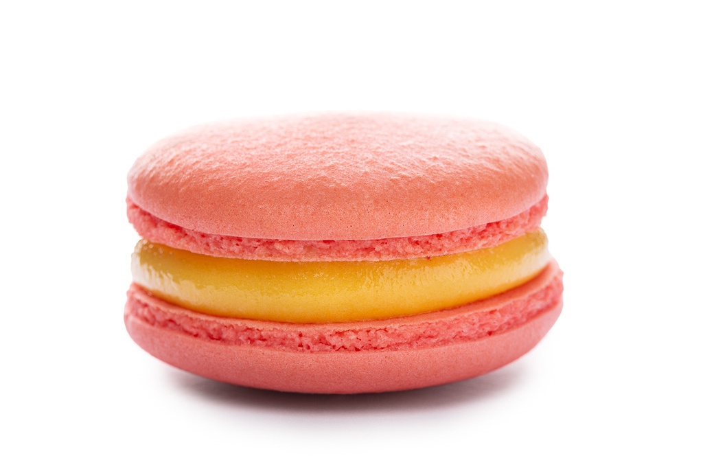 Peach mango macarons 50 stuks